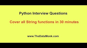 String function in Python | Part 1 | Quick Python Revision