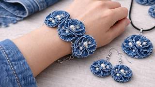 I never thought denim jewelry could look this beautiful! 😍💙| Denim jewelry