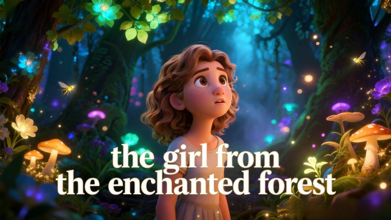 a girl lost in an enchanted forest