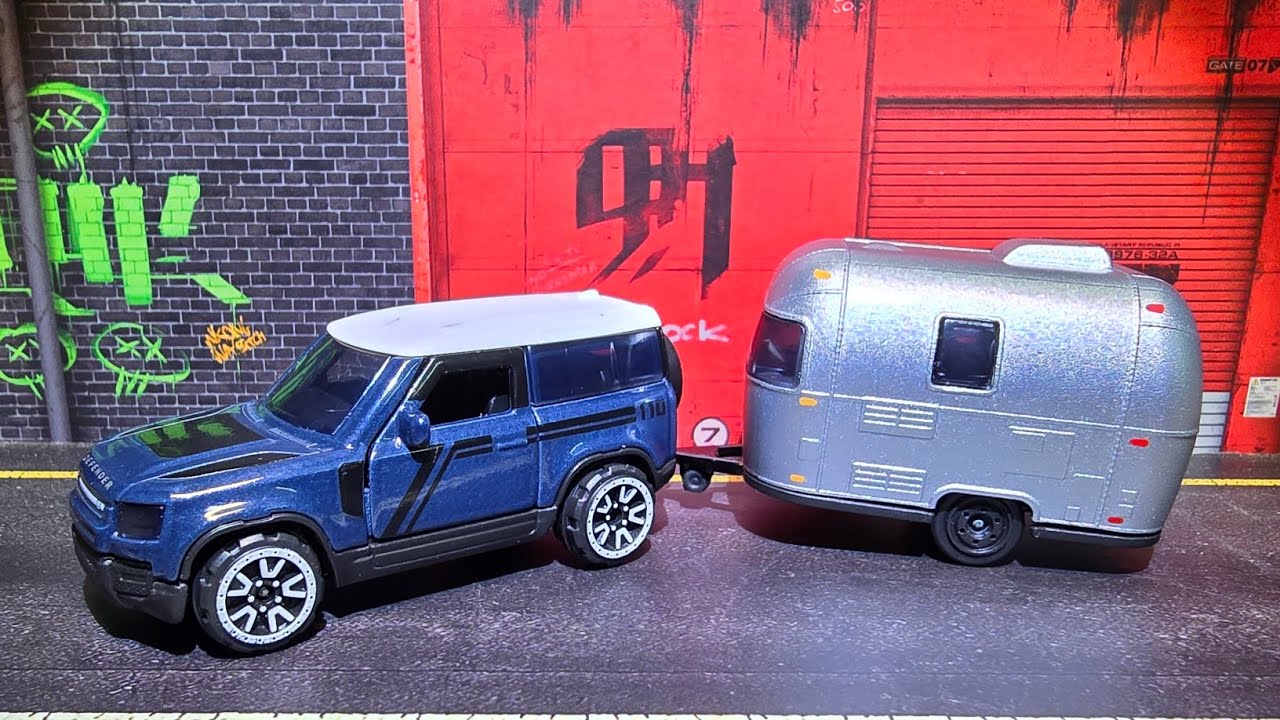 Voiture Miniature Majorette Vintage - Airstream Sport 16 Et VW T1 - Neuf Sous Blister
