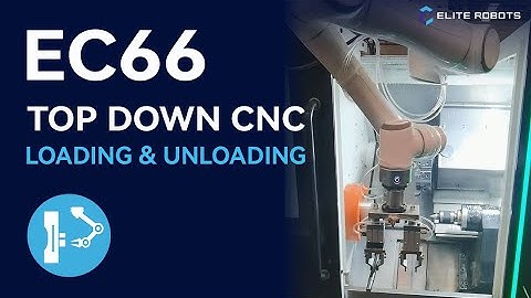 Elite Robots EC66 top-down CNC loading and unloading (18 COBOTS DEPLOYED)