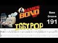 James bond iggy pop how to play bass groove cover transcription score tab