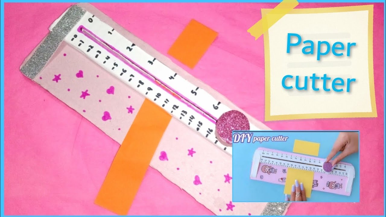 DIY ruler paper cutter / Handmade paper cutter / Diy paper cutter with  ruler 