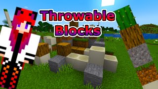 Throwable Blocks Minecraft Mod Showcase