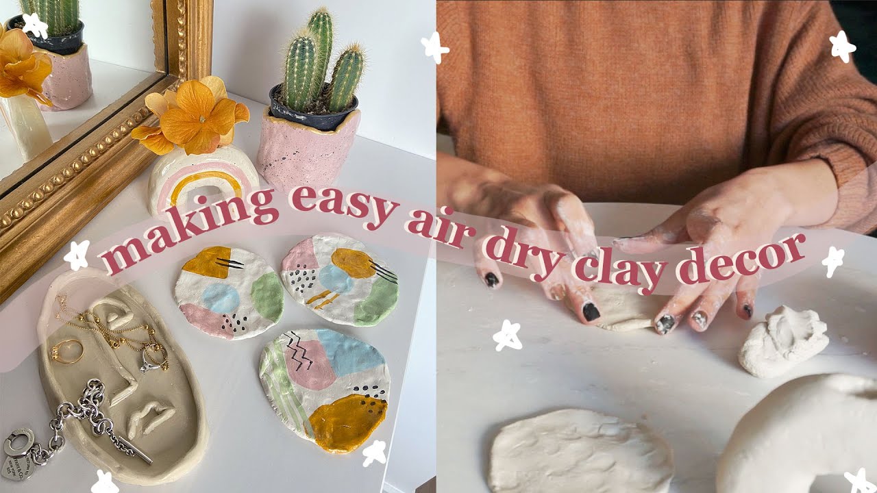 10 DIY AIR DRY CLAY IDEAS - Aesthetic Home Decorations 