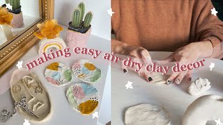 making easy air dry clay decor