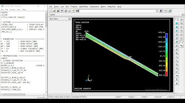 ANSYS Mechanical APDL Script Sample - Chassis Beam Analysis
