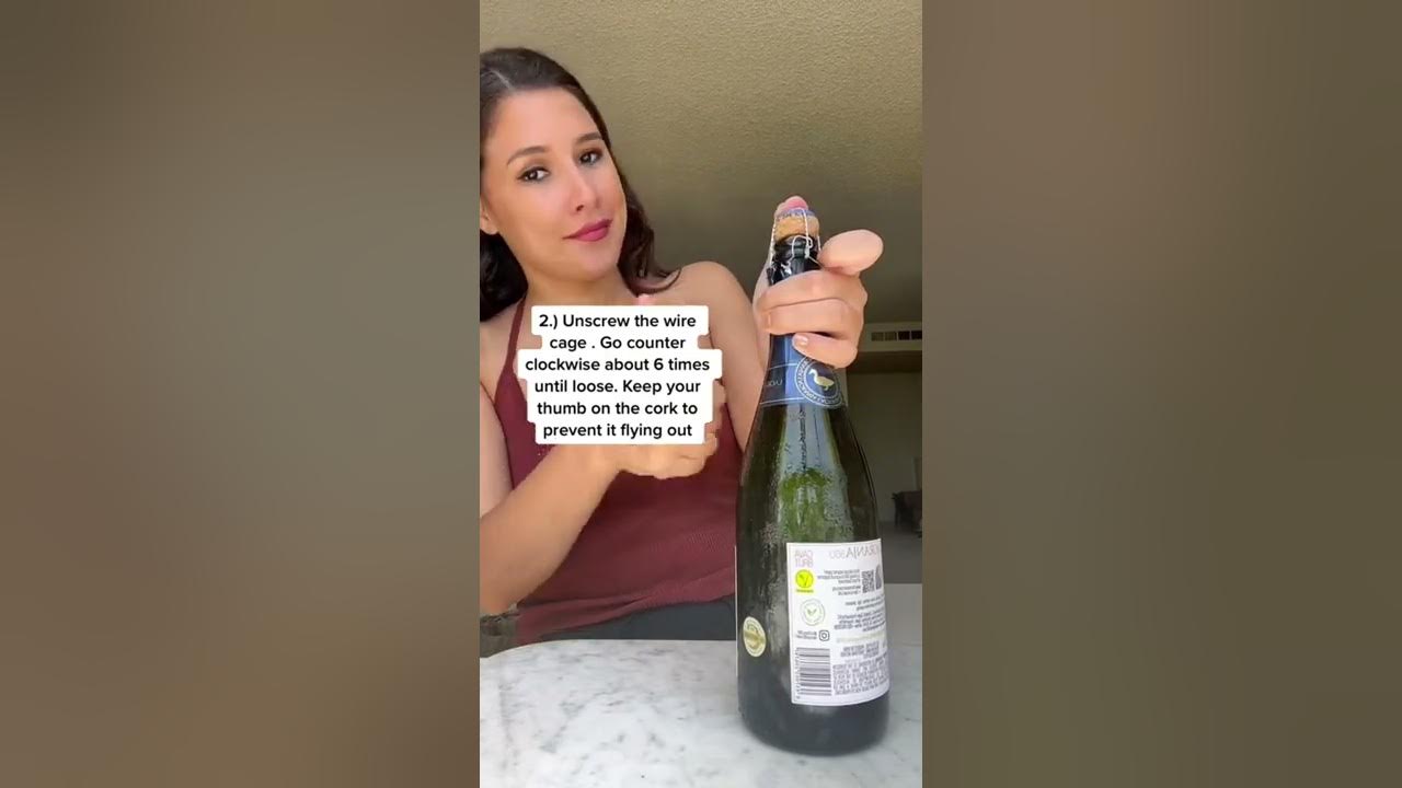 ✨How to open a bottle of sparkling wine✨ #howto #wine #shorts