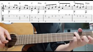 A Portrait Of Love (Hogwarts Legacy OST) - Easy Fingerstyle Guitar Playthrough With Tabs