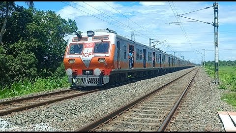 New Modern Orange ICF Katwa-Howrah & Howrah-Katwa EMU Local Furious Skipped At Railgate 