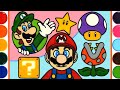 Super mario bros jelly coloring  painting  how to make a picture of jelly satisfying