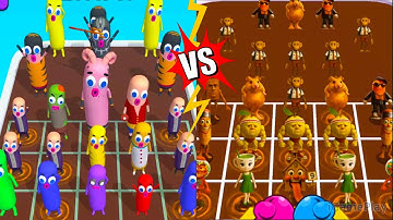 Merge Master monster Run 3D Vs Brainbot S2 Merge Battle, Merge Game Battle