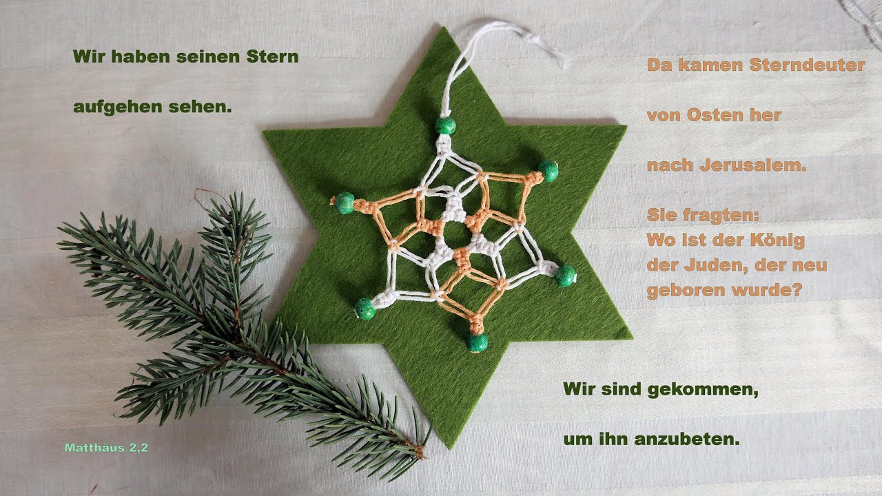 Einen Stern knüpfen Teil 2 YouTube