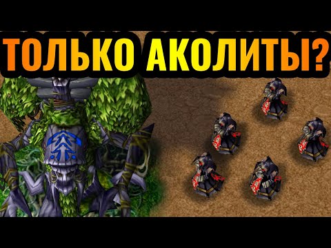 Видео: НЕЖИТЬ С НУЛЕВОЙ В АТАКУ: Аколиты Каса атакуют базу Ночного Эльфа в Warcraft 3 Reforged