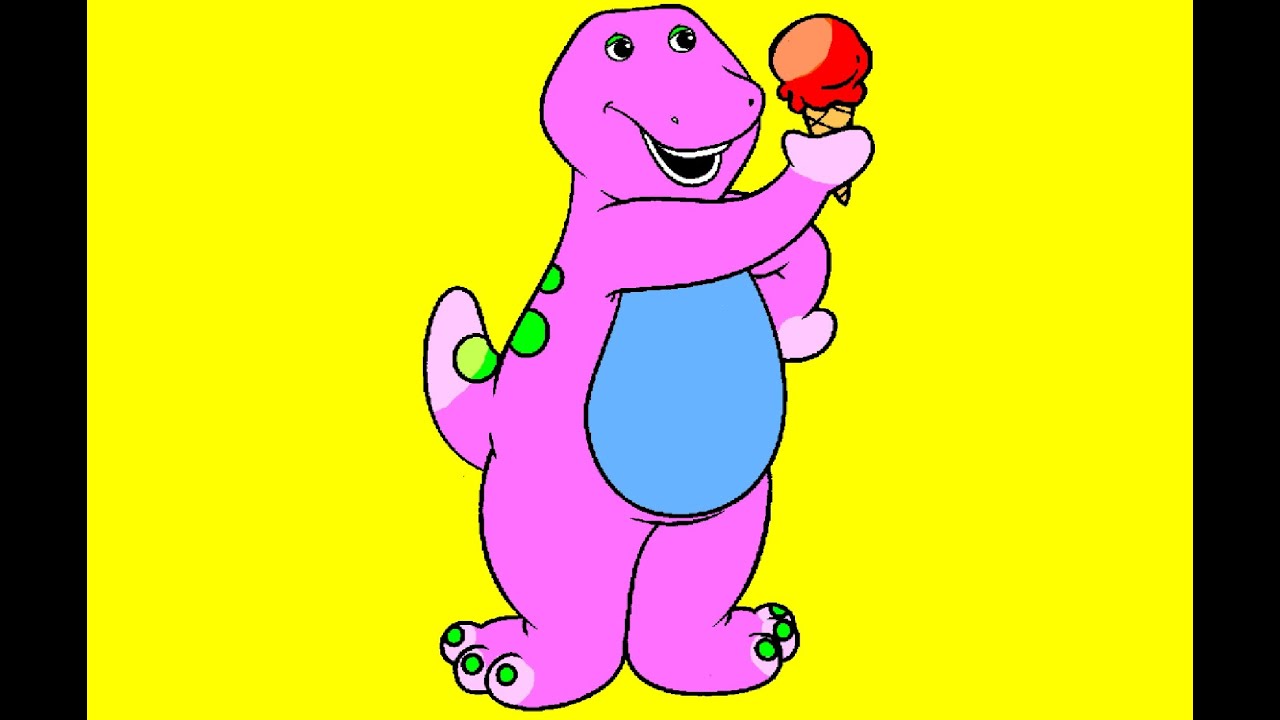 Barney The Dinosaur Coloring Page YouTube