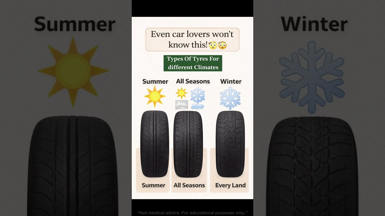 Types of tyres for various climates | cc fact videos 