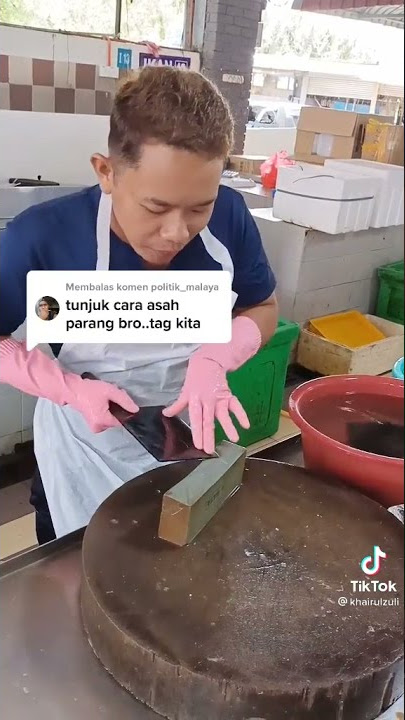 cara paling rare asah parang bagi tajam, patutlah selama ni tumpul.