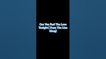 Thumbnail of Can you Feel The Love Tonight (From The Lion King)