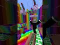 POV Rainbow Tsunami in Obstacle Course in Minecraft 🤣 | Scooby Noob #shorts #minecraft #tsunami