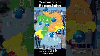 German states by population #maps #mapping #shorts #Germany #geography #statistics