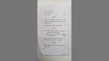 B.Sc 5th semester CS Introduction to internet and web technologies question paper 2023