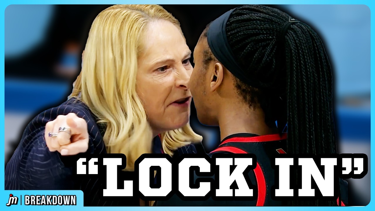 Basketball coach yells at her player to fire her up, a breakdown