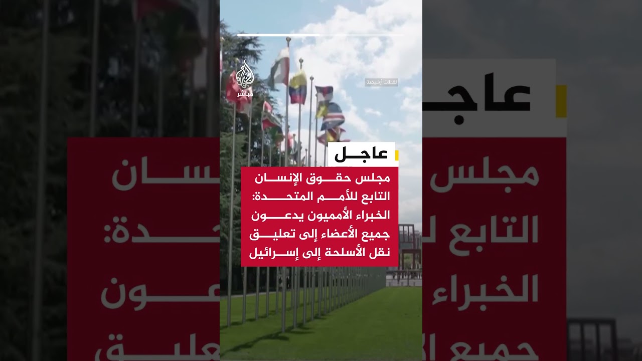 مجلس حقوق الإنسان: خبراء أمميون يدعون إلى تعليق نقل الأسلحة إلى إسرائيل