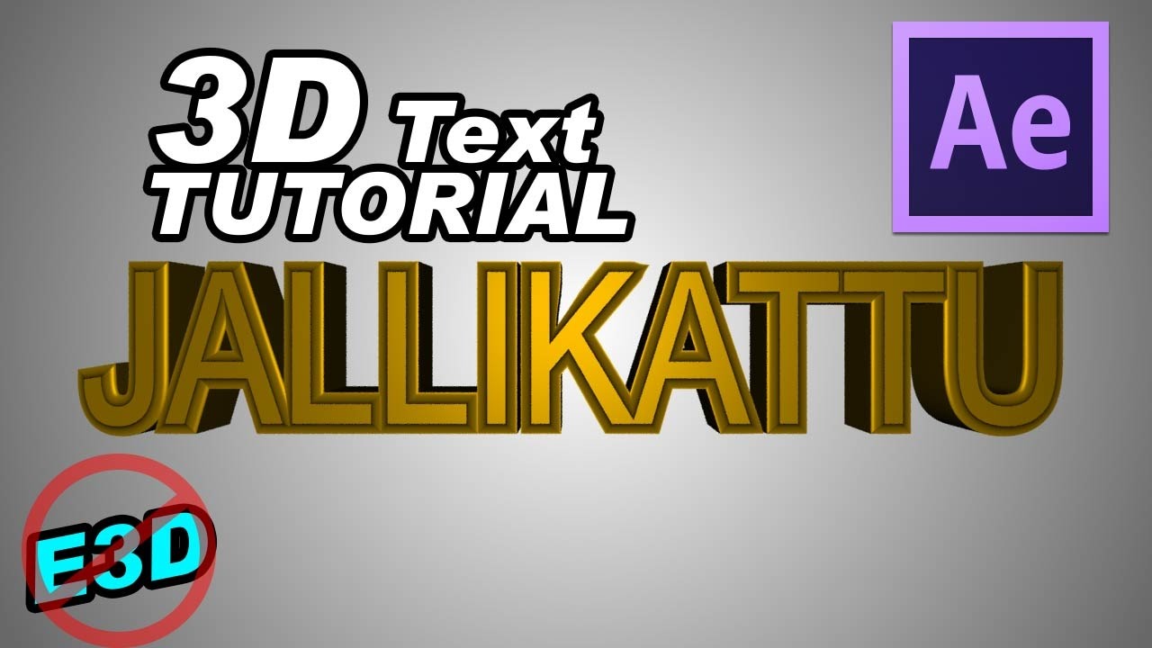 Cinematic 3d Title Using Raytraced Renderer| After effects Tutorial by Arun Sv