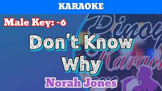 Don't Know Why by Norah Jones (Karaoke : Male Key : -6)