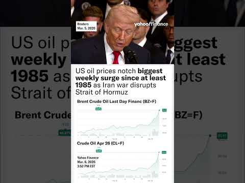 US oil prices rise to the biggest weekly surge since 1985. 📈🛢️