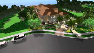 3D Landscape And Pool Design - Virtual Presentation Studio Presents Crystal Cove