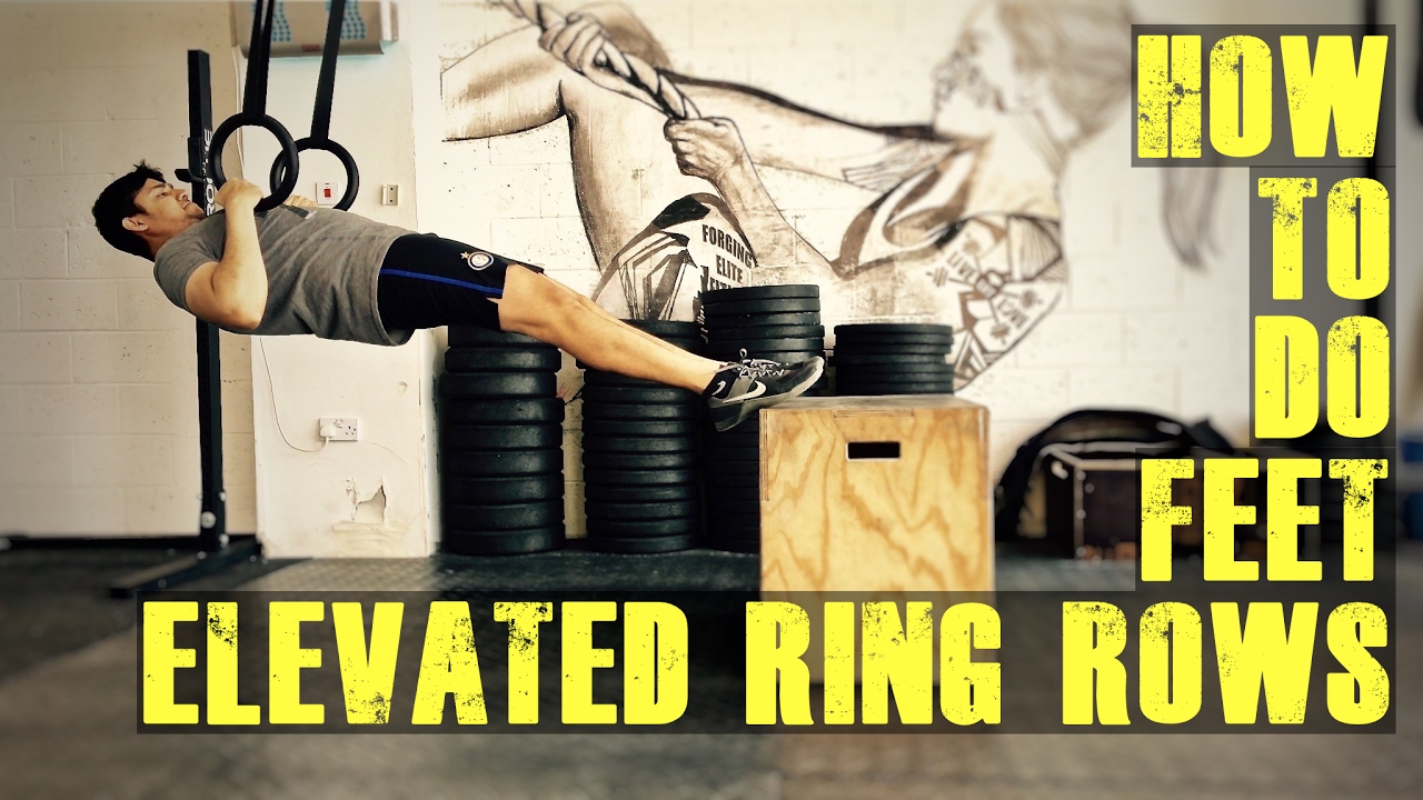 Feet elevated ring rows YouTube