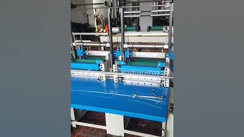 Máy cắt túi nilon 2 làn độc lập.