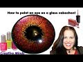 Paint a glass cabochon into an eye - tutorial! Easy!