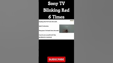 How To Fix Sony TV Blinking Red 6 Times #shortvideo #shorts #sonytvblinking