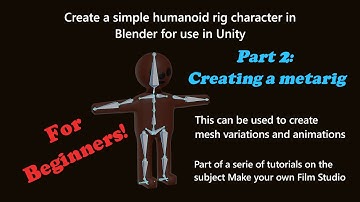 Create a simple humanoid rig character in Blender for use in Unity - Part 2: Creating a metarig
