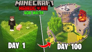 I Survived 100 Days on a Acid Island in Hardcore Minecraft(HINDI)