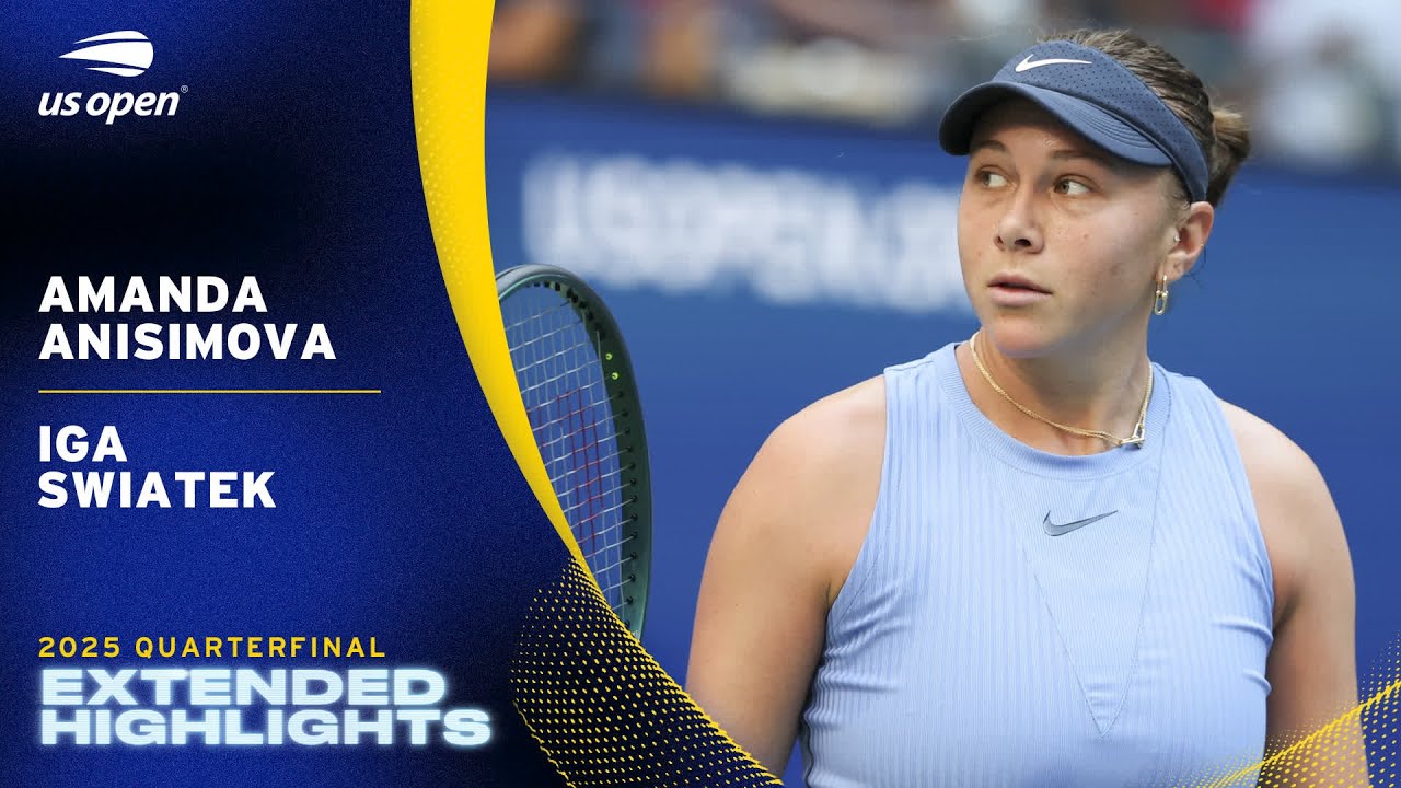 Amanda Anisimova vs. Iga Swiatek Extended Highlights | 2025 US Open Quarterfinal