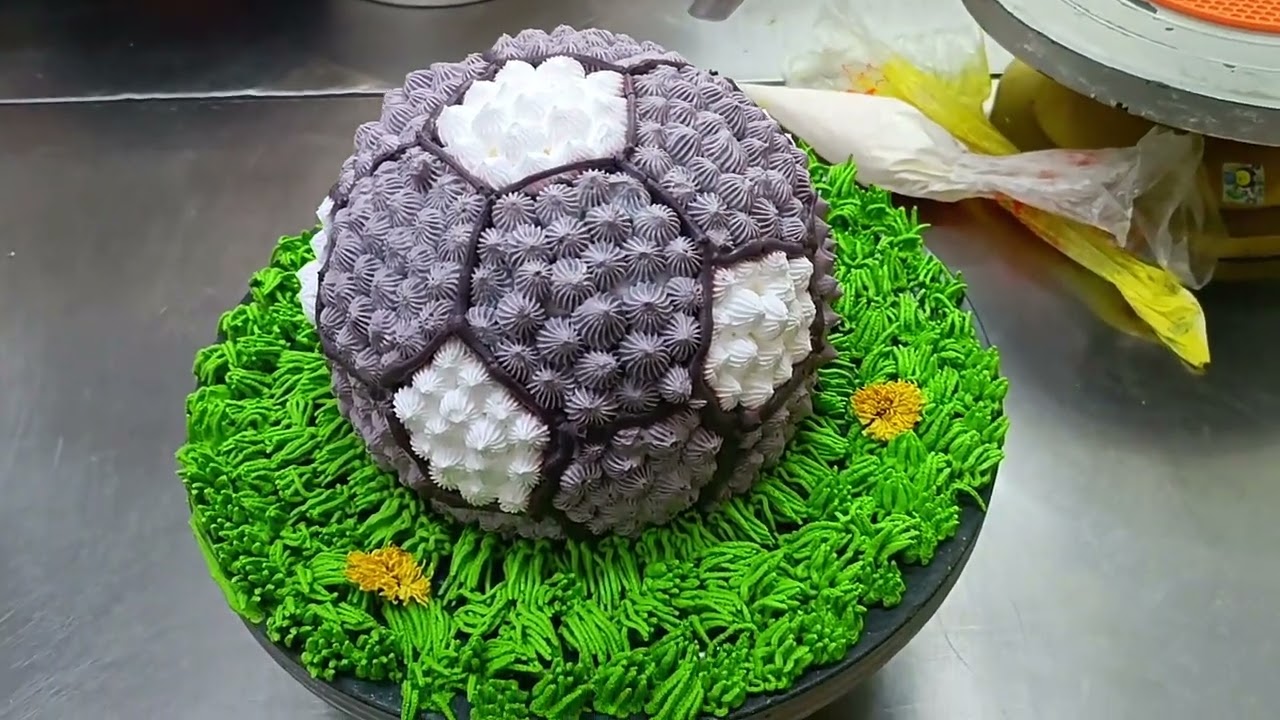 Creative cake for football world cup