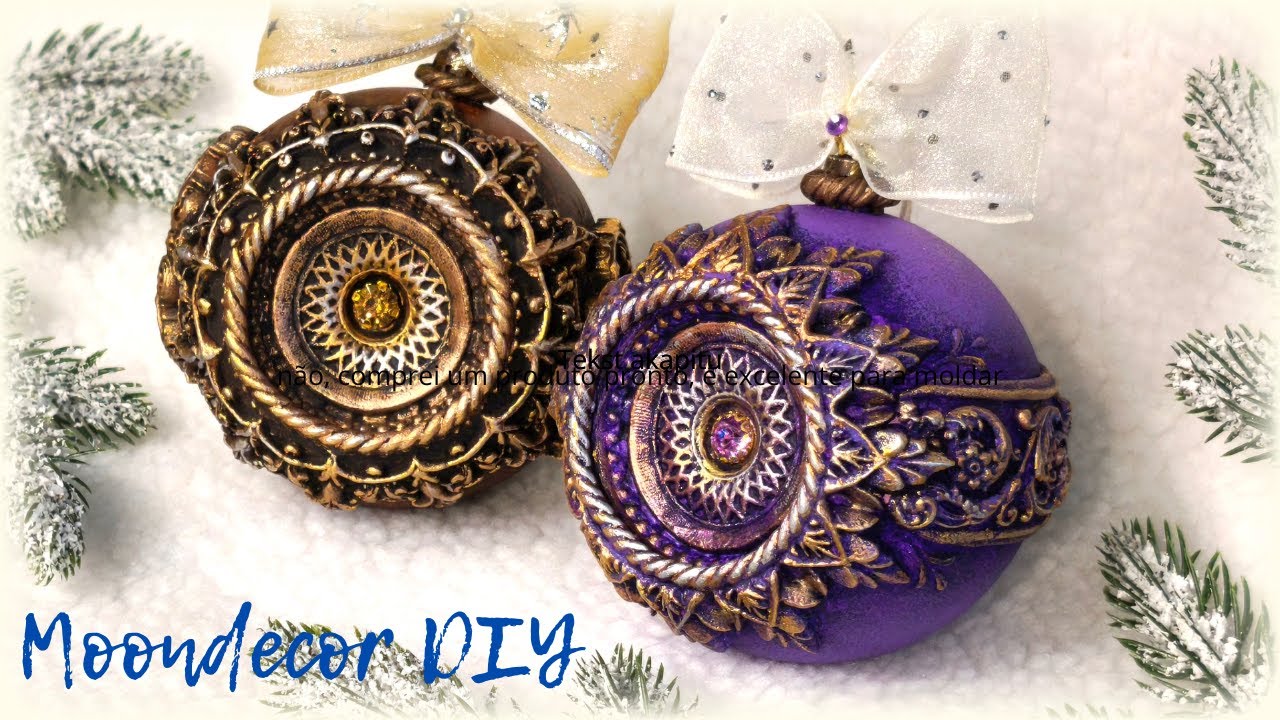 Indented Christmas ornaments. DIY tutorial step by step. Bombki wklęsłe.