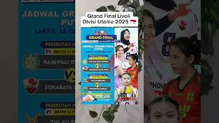 Grand final Livoli Divisi Utama 2025 #megawatihangestri #livoli #arimbi #voliindonesia