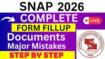 SNAP 2026 Application Form - SNAP Registration 2026| How To Fill SNAP 2026 Application Form
