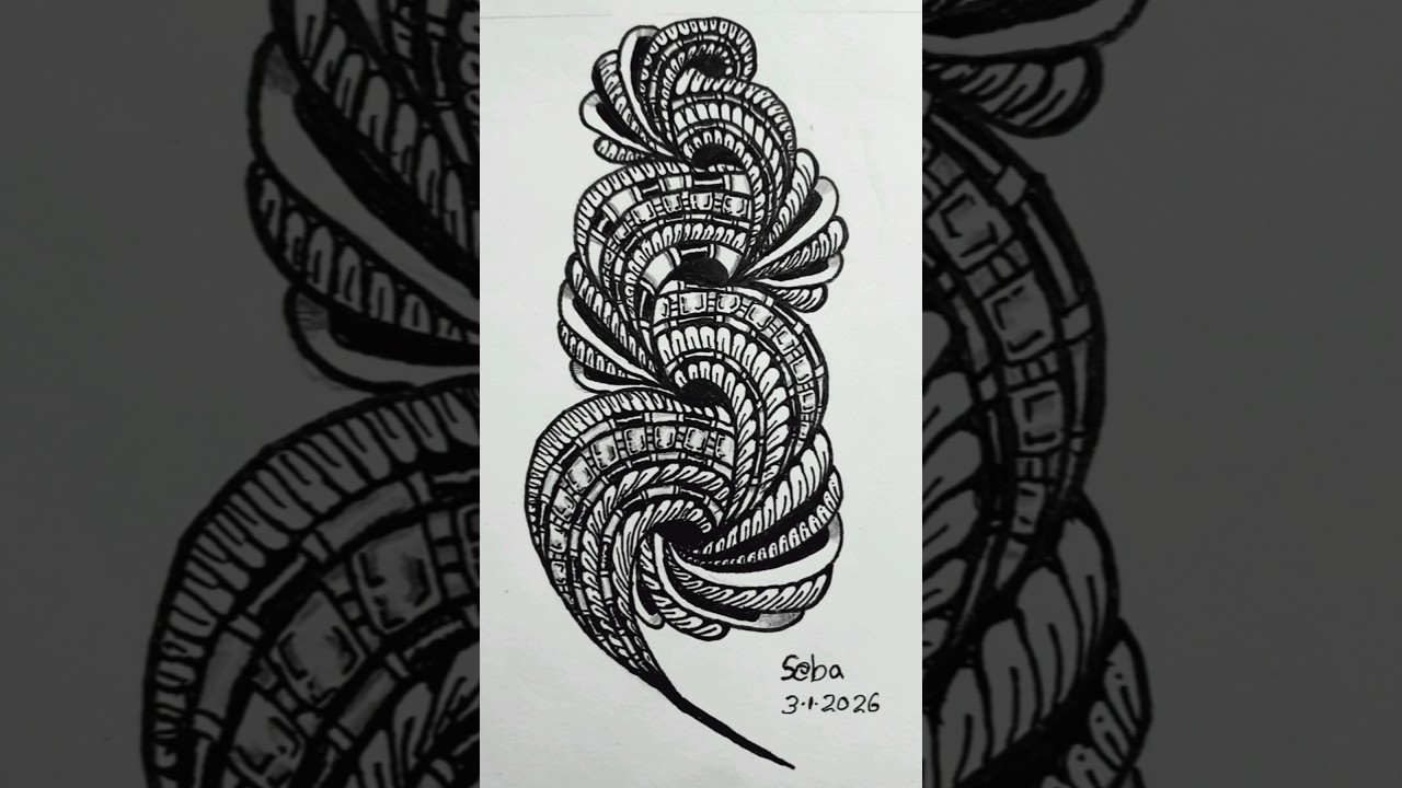 zentangle art creative flower 