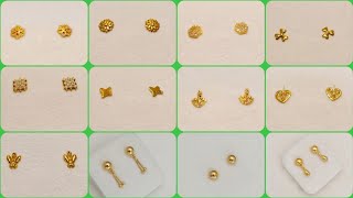 Gold earrings tops designs for daily use/Gold stud earrings design 2026/1 gram gold earrings designs