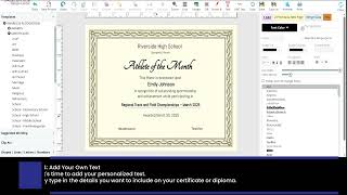 Quick Guide Customizing a Diploma with iClicknPrint