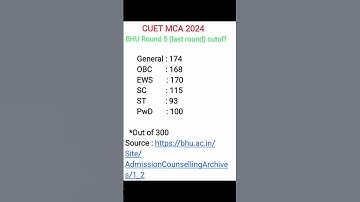 BHU MCA CUTOFF last round 🔥|| Bhu mca official cutoff 2024 🔥|| Cuet MCA 2025 🔥|| #du #cuet #bhu #mca