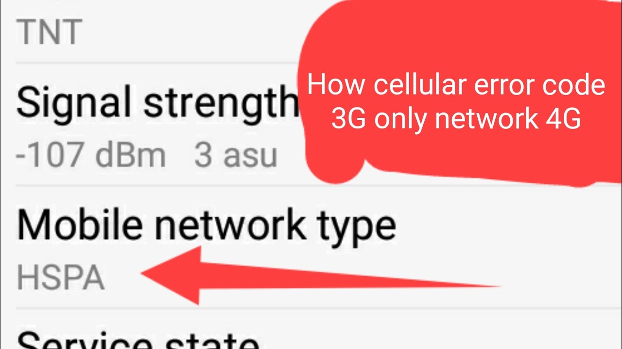 Cellular fix HSPA EDGE LTE error only signal errors #cellular # ...