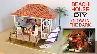 Miniature DIY Beach House Summer Time (Glow in the dark)