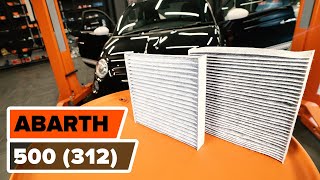 Como substituir Filtro de pólen ABARTH 500 / 595 (312_) - vídeo guia