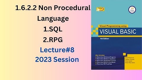 Non Procedural Language\SQL\RPG | Visual Basic Chapter 1 \BSC\ADP\ BS Computer Science